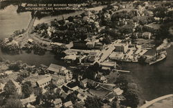 Aerial View of Business Section of Wolfeboro Postcard