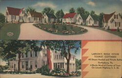 Larson's Ridge House and Tourist Cottages Gettysburg, PA Postcard Postcard Postcard