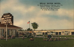 Belle Haven Motel Menlo Park, CA Postcard Postcard Postcard