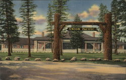 Union Pacifc Depot West Yellowstone, MT Postcard Postcard Postcard