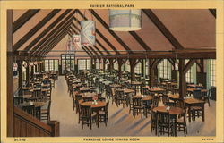 Paradise Lodge Dining Room Washington Mount Rainier National Park Postcard Postcard Postcard