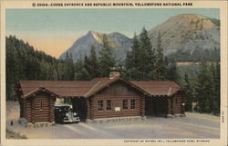 Cooke Entrance and Republic Mountain, Yellowstone National Park Postcard Postcard Postcard