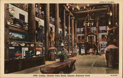 Lobby, Glacier Park Hotel Postcard