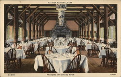 Paradise Inn Dining Room Mount Rainier National Park, WA Postcard Postcard Postcard