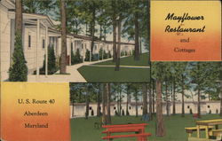 Mayflower Restaurant and Cottages Aberdeen, MD Postcard Postcard Postcard