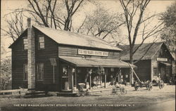 The Red Wagon Country Store Postcard