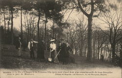 King Alfonso XIII and Princess Ena commemorating their engagement Biarritz, France Postcard Postcard