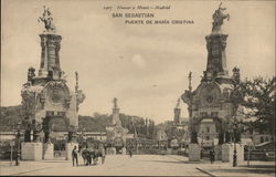 1907 Hauser y Menet. - Madrid San Sebastian Puente De Maria Christina Postcard