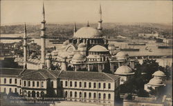 Panoramic view of Suleiman's Mosque Constantinople (Istanbul), Turkey Greece, Turkey, Balkan States Postcard Postcard