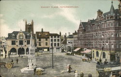 View of Market Place Peterborough, Cambridgeshire England Postcard Postcard