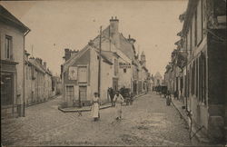 Main Street, Taken from Doorway Moret-sur-Loing, France Postcard Postcard