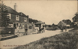 View of High Street in Sussex Postcard