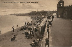 The Bathing Beach, Westonville, Margate Postcard