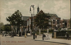 The public library, Hampstead England Postcard Postcard