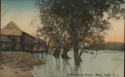 Fisherman's home Molo, Philippines Southeast Asia Postcard Postcard