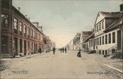 Vestergade / West Street Thisten, Denmark Postcard Postcard