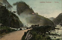 Laatefoss Hardanger Norway Postcard Postcard