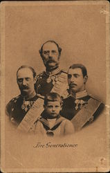 Four Generations of Danish Kings Postcard