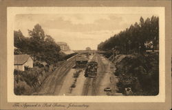 Approach to Park Station Johannesburg, South Africa Postcard Postcard