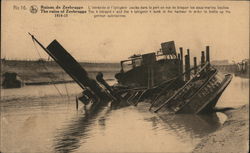 Ruines de Zeebrugge - The Ruins of Zeebrugge 1914-18 World War I Postcard Postcard