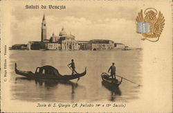 Saluti da Venezia/Greetings from Venice - Isola di S. Giorgio/St. George Island Postcard