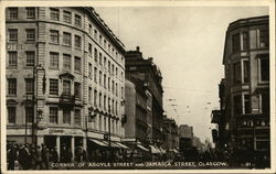 Corner of Argyle Street and Jamaica Street, Glasgow Scotland Postcard Postcard