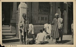 Beggars of Bombay India Postcard Postcard