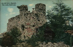 An Old Fort, The Cuba Railroad Jiguani, Cuba Postcard Postcard