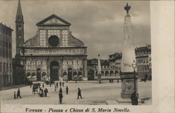 Piazza e Chiesa di S. Maria Novella Firenze, Italy Postcard Postcard