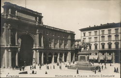 Monumento e Piazza Vittorio Emanuele Postcard