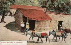 Adobe houses in Mexico Postcard Postcard