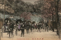 Nunobiki Road, Rickshaws Postcard