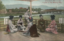 Afternoon Tea in the "Land of the Rising Sun" Postcard