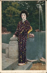 Japanese geisha Postcard Postcard