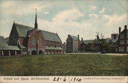 School and Quad Berkhamsted, United Kingdom Postcard Postcard