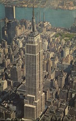 Aerial View of Empire State Building Postcard