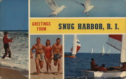 Greetings From Snug Harbor Rhode Island Postcard Postcard Postcard