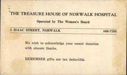 The Treasure House of Norwalk Hospital Postcard