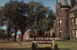 Stout State University Residence Halls Postcard