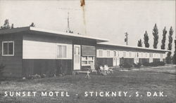 Sunset Motel Stickney, SD Postcard Postcard Postcard