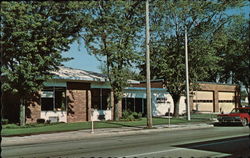 Oscoda Township Hall and Library Michigan Postcard Postcard Postcard