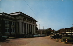 Court Square and Pontotoc County Courthouse Mississippi Postcard Postcard Postcard