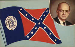 Georgia Governor Lester Maddox and the Georgia Flag Postcard