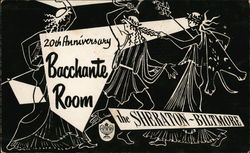 20th Anniversary Bacchante Room, Sheraton Biltmore Postcard