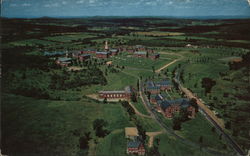 Airview of the Colby College Campus on Mayflower Hill Postcard