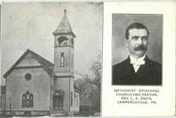 Methodist Episcopal Church And Pastor Postcard