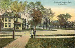 Broadway Looking East Sedalia, MO Postcard Postcard