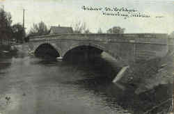 Cedar St. Bridge Lansing, MI Postcard Postcard