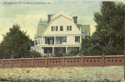 Residence Of F. E. Dewolf Postcard