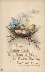 Easter Greeting With Chicks Postcard Postcard Postcard